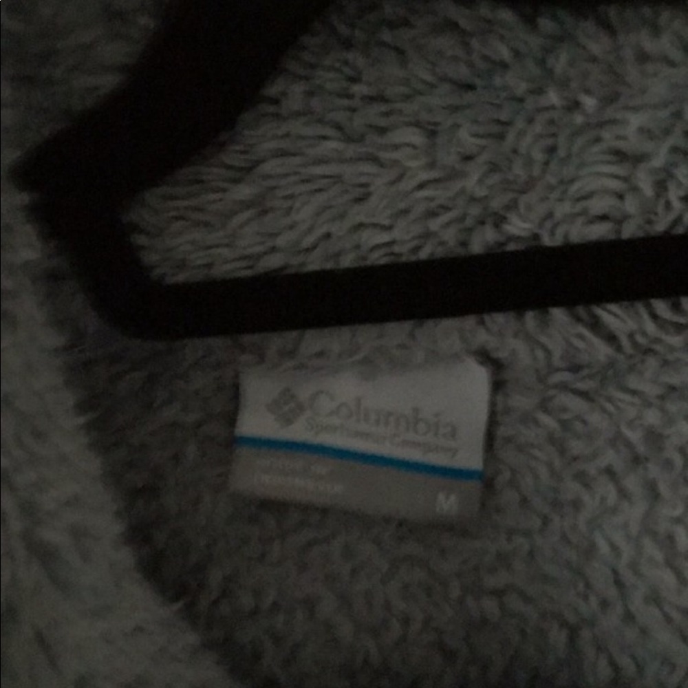 Gray zip-up Columbia fleece jacket with pockets - Picture 2 of 4